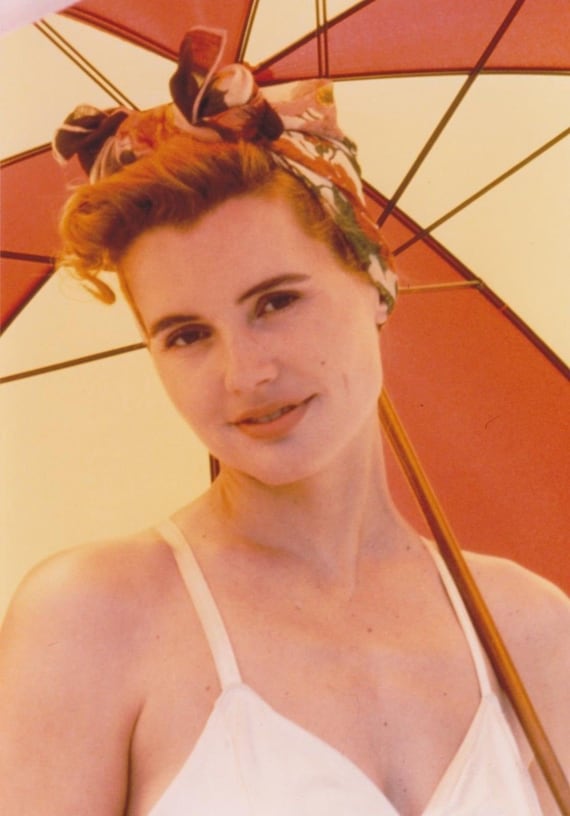 clark dickerson add geena davis in a bikini image