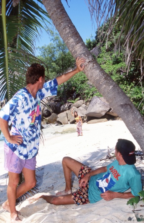 danielle hiller add three some on the beach photo