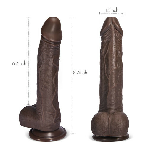 beck tan add giant black dildo image