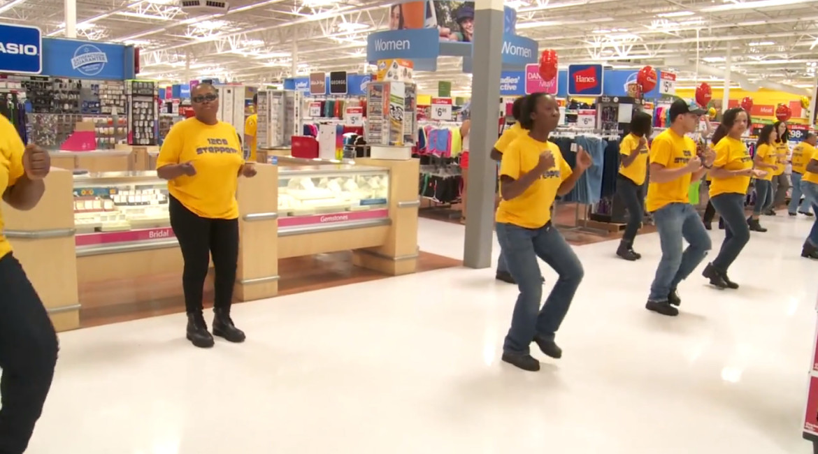 angela mcroy add flashing in walmart photo